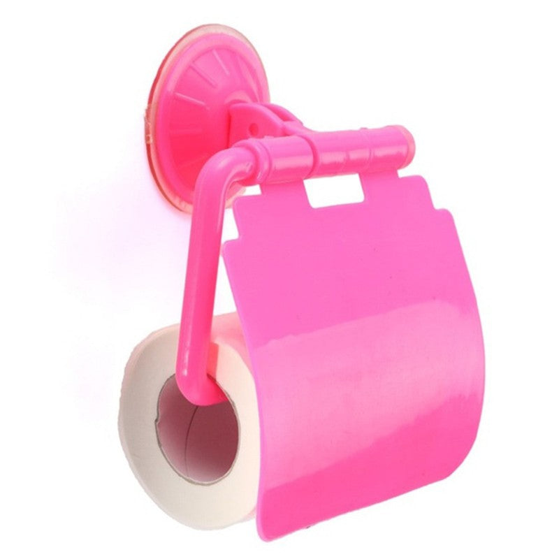 Toilet Paper Holder Suction Cup Tissue Roll Stand Bathroom Rack