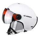 Moon Winter Ski Snowboard Helmet With Visor Goggles Sport Mask Safety Windproof