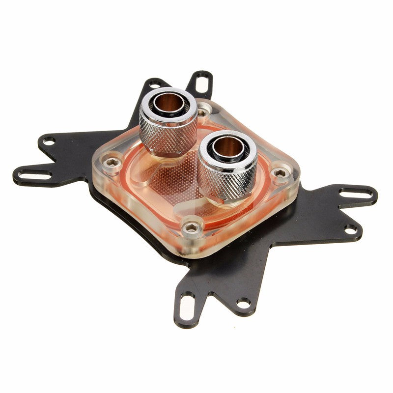 50mm Copper Base CPU Water Cooling Block Waterblock For Intel AMD