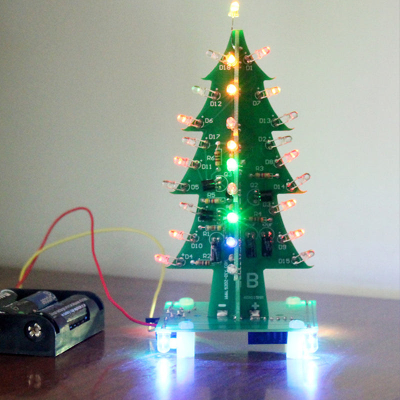 Geekcreit Assembled Christmas Tree Colorful LED Flash Module 3D LED Flash Light MP3 bluetooth