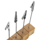 Wood Stand with Clip Wedding Place Wooden Card Holder Table Number Stand