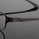 Fashionable Light Slim Eye Glasses Frame Metal Full Rim Frame Rx Prescription Lens for Men and Women