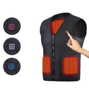 Men Women Electric Heating Vest Jacket USB Charging Winter Warm Heated Coat 3 Gears Temperature
