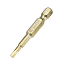 BROPPE 7Pcs Gold 50mm 1.5-6.0mm Magnetic Hex Head Screwdriver Bits 1/4 Inch Hex Shank Screwdriver