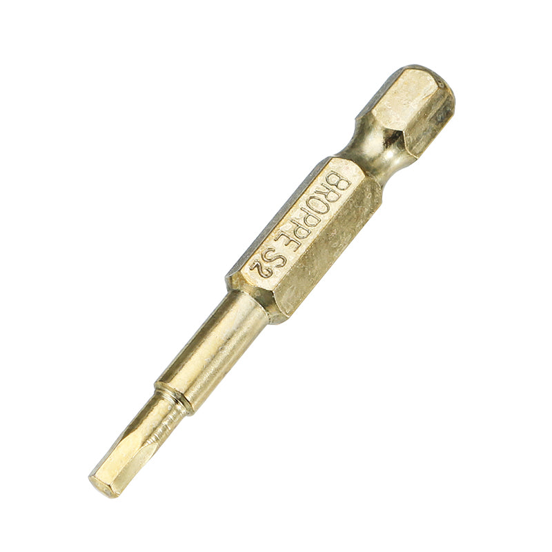 BROPPE 7Pcs Gold 50mm 1.5-6.0mm Magnetic Hex Head Screwdriver Bits 1/4 Inch Hex Shank Screwdriver