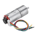Machifit 25GA370 DC 24V Micro Gear Reduction Motor with Encoder Speed Dial Reducer