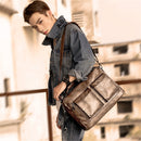 Men Business Bag PU Leather Laptop Bag Travel Handbag Shoulder Messenger Tote