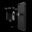 Bakeey 360 Adjustable Metal Ring Kickstand Magnetic Frosted Soft TPU Case for iPhone 6Plus 6sPlus
