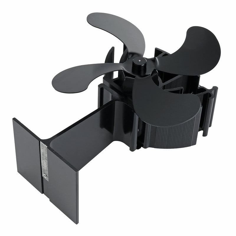 4 Blade Heat Powered Stove Fan Quiet Wood Log Burner Fireplace Eco Fan Heating Distribution No Electricity Or Battery