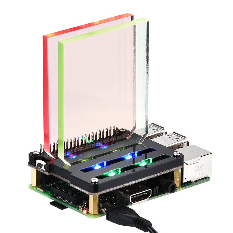 8 WS2812 RGB LED lights NightLight Hat Board For Raspberry Pi
