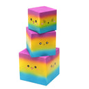 Huge Squishy Square Cake Rainbow Colour Kawaii Cute Soft Solw Rising Toy Cartoon Gift Collection