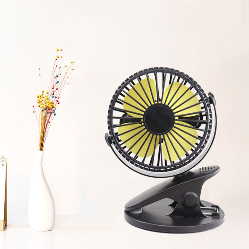 360 Degree Rotating Mini Portable Small Fan Desktop USB Charging Small Clip Fan