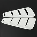 Pair White Side Window Louvers Scoop Cover Vent For Ford Mustang 2005-2014