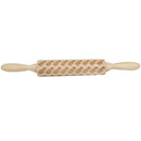 Loskii JM01691 Wooden Christmas Embossed Rolling Pin Dough Stick Baking Pastry Tool New Year Christmas Decoration