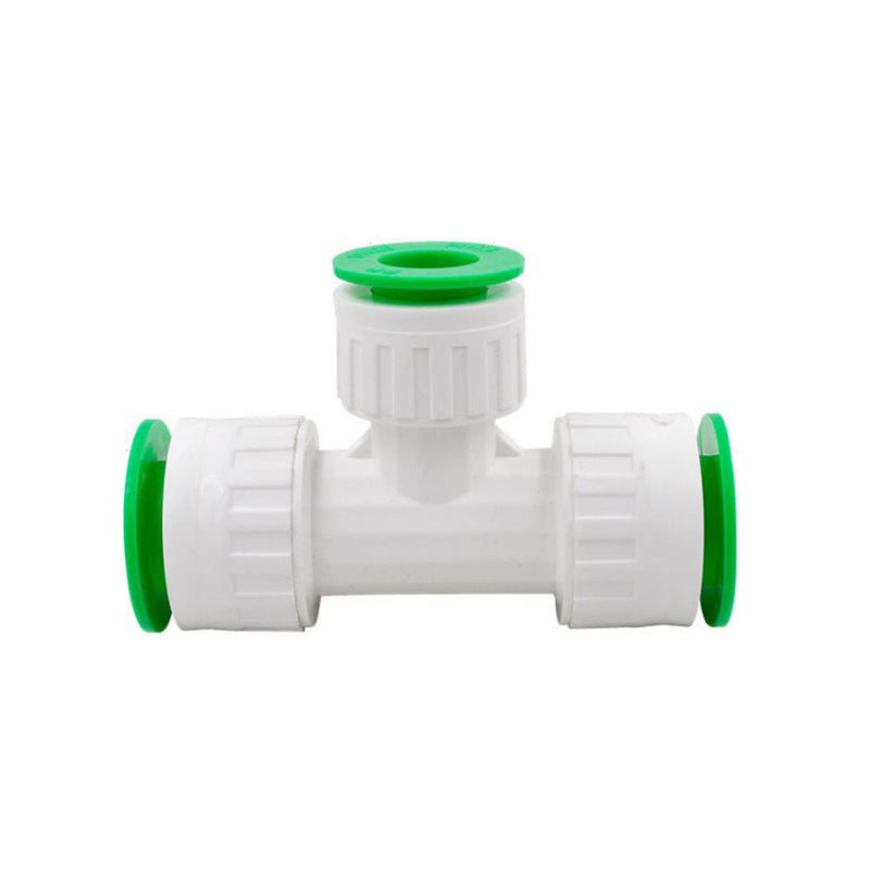 1/2'' 3/4''1'' T Shape 3 Way PPR Quick Connector Manifold Hose Adapter Splitter Tap Water Pipe Fitting for Home Garden Water System