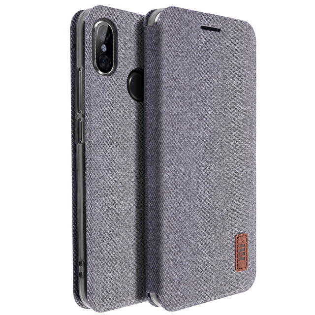 Bakeey Flip Shockproof Fabric Soft Silicone Edge Full Body Protective Case For Xiaomi Mi A2 Lite/ Redmi 6 Pro