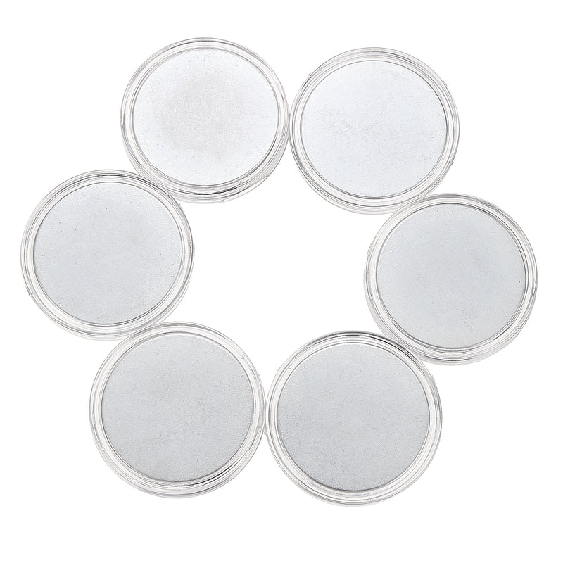 6pcs N35U Heated Bed 25*2mm Circular Magnet with Back Glue High Temperature Glue for 3D Printer