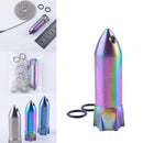 Outdoor Mini Titanium Storage Box Case Portable Medical Waterproof Pill Bottle Keychain EDC Kit