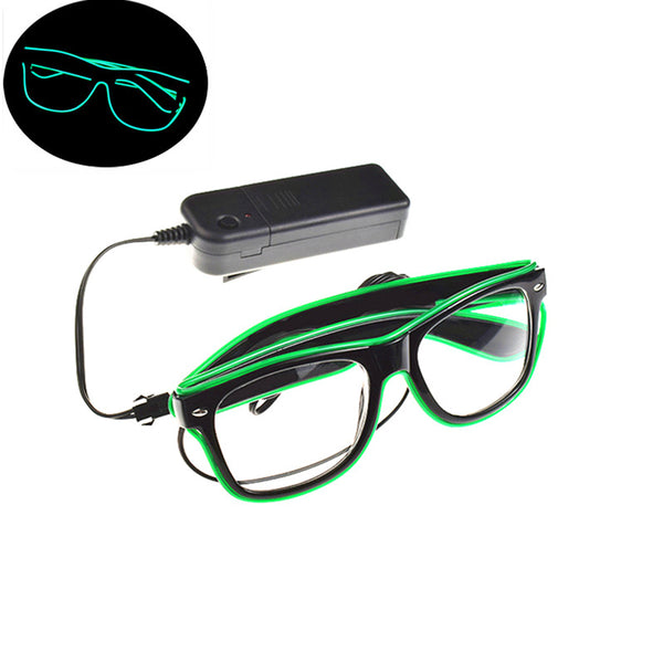 LED Flashing Sunglasses EL Wire Glasses Glow Party Nightculb Festival Eyewear