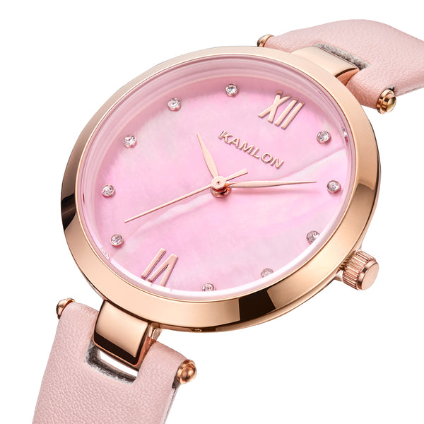 KAMLON K3001 Crystal Simple Design Women Wrist Watch Ultra Thin Quartz Watches