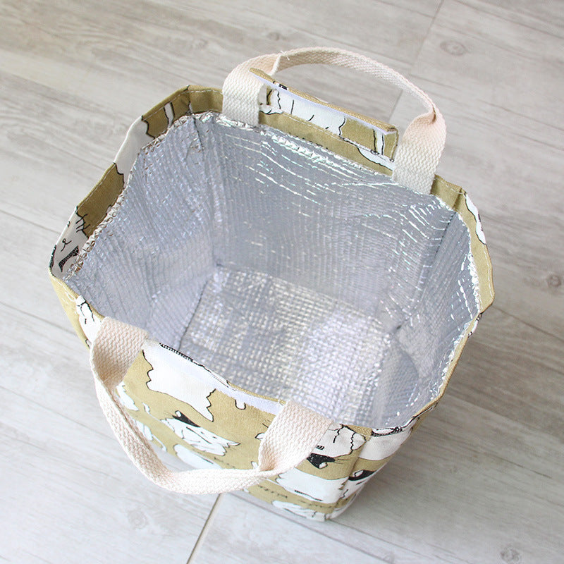 KCASA KC-CB06 Woman Hand-held Lunch Tote Bag Travel Picnic Cooler Insulated Handbag Lunch Bag