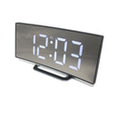 USB Rechargeable Mirror LED Alarm Clock Night Lights Thermometer Digital Clock