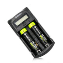 Eizfan WF1 LED Display Screen Charger 2 Slots USB Battery Charger 1Ax1 0.5Ax2 0.25Ax2 For 20700 Battery