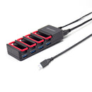 OImaster 4/7 Port High Speed USB 3.0 Hub & USB Charger Phone Support with Power Adapter