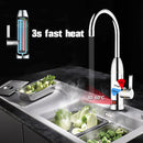220V 3kW Instant Electric Hot Faucet Fast Water Heater Bathroom Kitchen Tap LED Display