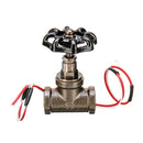 Iron Black Vintage Steampunk 1/2 Inch Stop Valve Light Switch With Wire Pass Thru