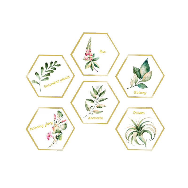 Miico FX82021 2PCS Plant Photo Frame Decorative Sticker Home Decorative Wall Sticker Removable Sticker