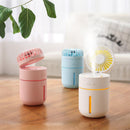 T9 Portable Creative Spray Humidifier Fan LED Light Fan 3 in 1 Handheld USB Mini Fans Summer Air Conditioning Cooler Office Desktop Fans