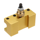 Machifit 1/4-3/8 Inch 20x25x50mm Aluminum Turning and Facing Holder for Quick Change Tool Post Holder Gold