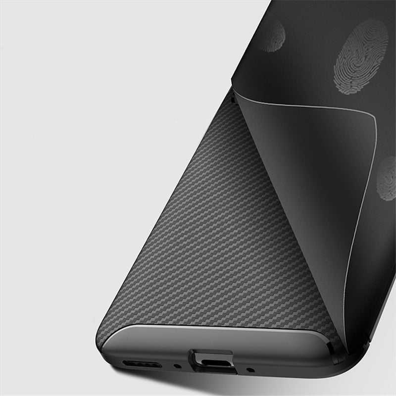 For OnePlus 7 Pro Case Bakeey Luxury Carbon Fiber Shockproof Anti-fingerprint Silicone Protective Case
