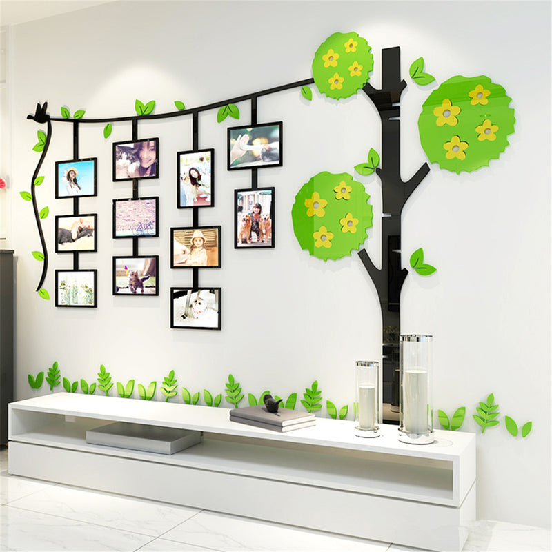 83*130cm Plant Tree 3D Acrylic Wall Decal Sticker Photo Picture Frame Home Decor