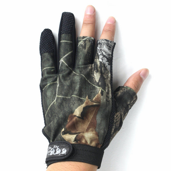 Anti Slip Outdoor Fishing Gloves 3 Fingers 5 Fingers Gloves For Men Against