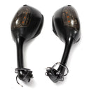 Pair LED Turn Signal Rear View Mirrors For Suzuki GSXR600 GSXR750 GSXR1000