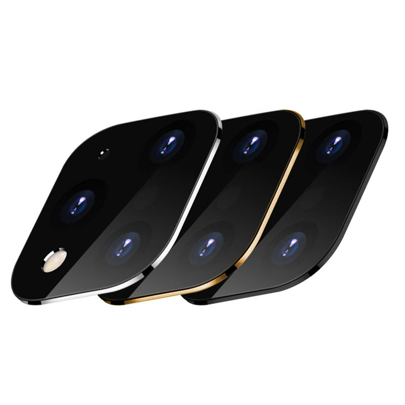 Converted Change Metal + Tempered Glass 2 in 1 Anti-scratch Phone Lens Protector Sticker for iPhone X / XS to 11 Pro