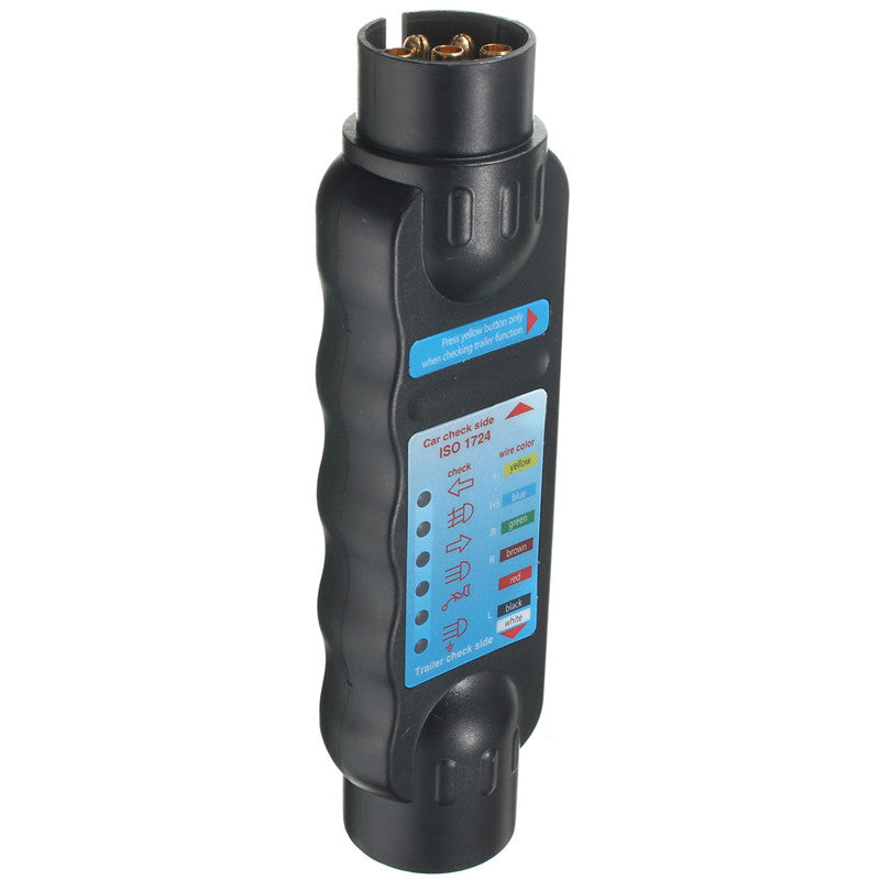 12V 7 Pin Plug Socket Cable Wiring Circuit Tester for Car Trailer Towing Lights