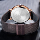NAVIFORCE 3006 Waterproof Calendar Quartz Watch Mesh Steel Business Style Men Wrist Watch