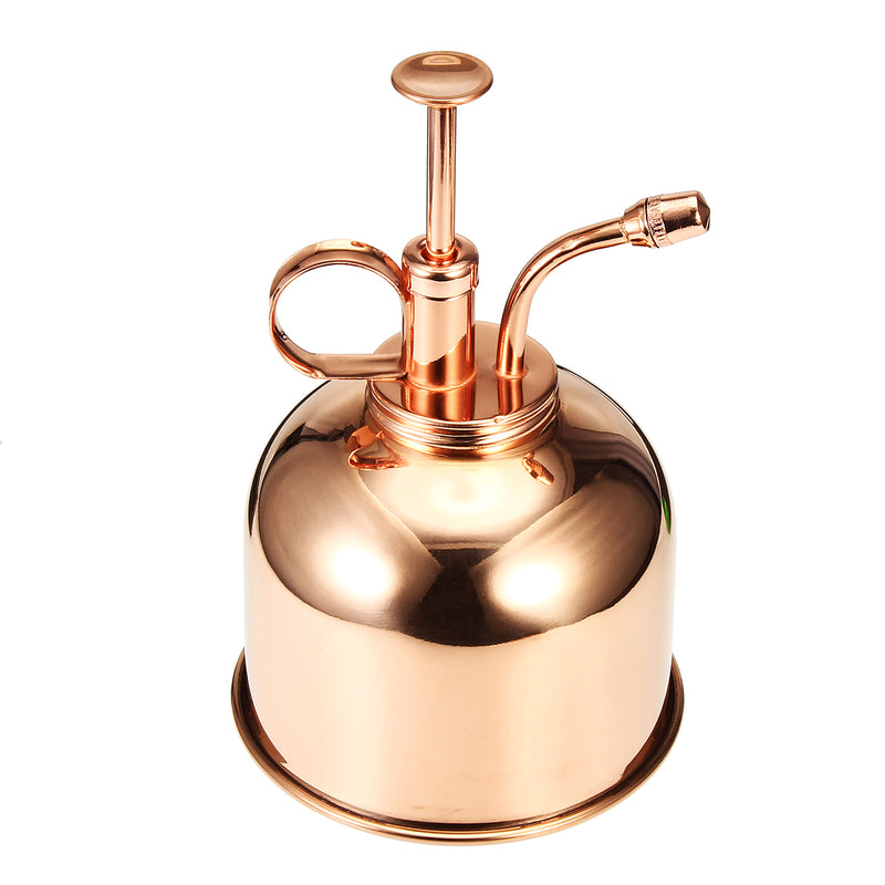 300mL Mini Brass Home Plant Mister Plunger Flower Water Spray Bottle Potted Spraying Watering Can Decorations