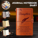 To My Daughter Where Ever Love Mom Engraved Leather Journal Notebook Diary Custom Message Quotes Gift Anniversary Birthday
