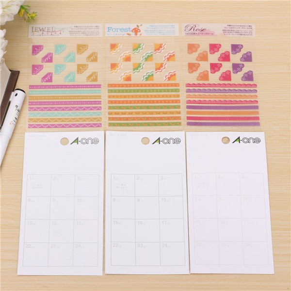 3 Pcs Korea Simple Life Painting Diary Stickers Diary Book Album Decoration