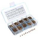 Suleve MXBN2 500Pcs M2/M2.5/M3 Metric Threaded Brass Knurl Round Insert Nut Assortment Set