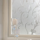40cmX200cm Modern Flower Pattern Glass Stickers Bathroom Balcony Sliding Door Frosted Glass 3D Stick