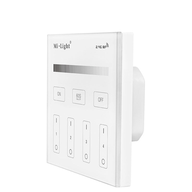 Milight T1 4-Zone Brightness Dimming Smart Panel Remote LED Strip Light Controller AC180V-240V