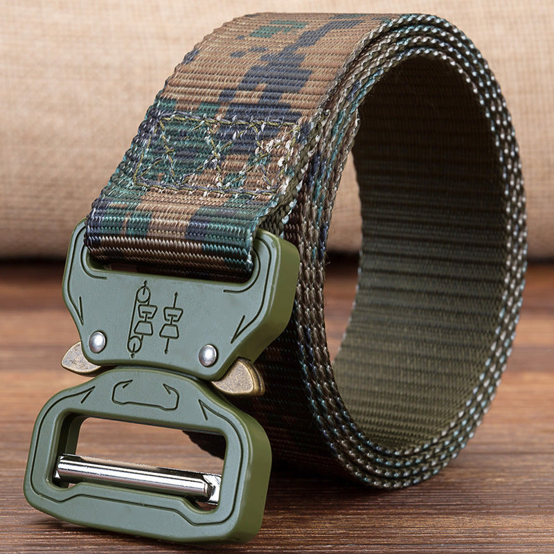 135cm KALOAD F4H Tactical Belt Release Buckle Nylon Belt Camouflage Belt Inserting Quick Outdoor Hunting Camping Waist Belt