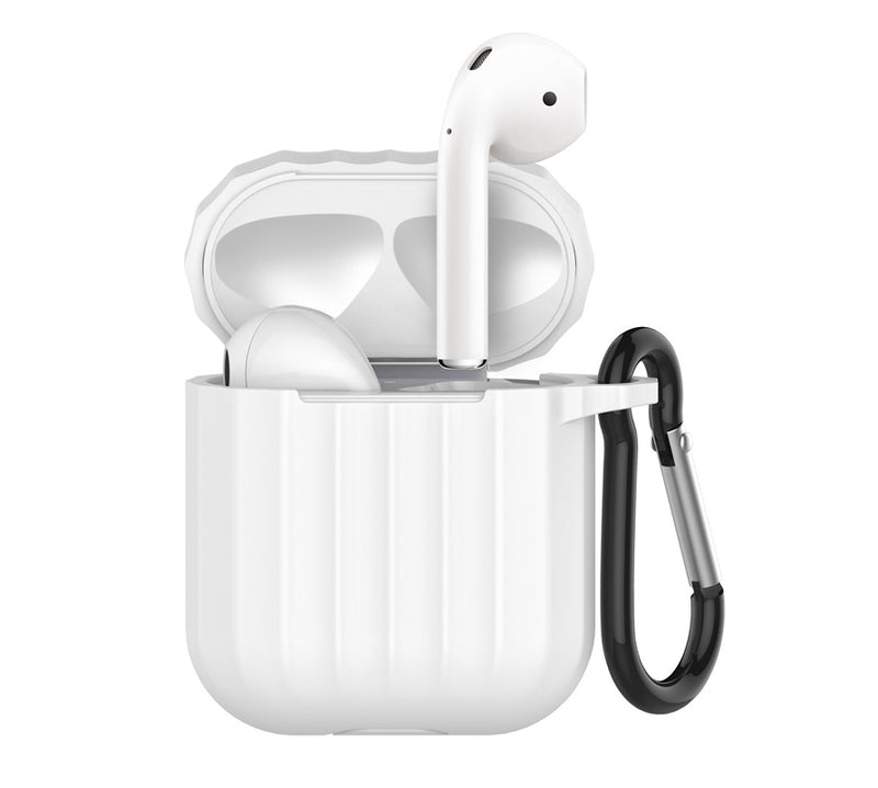 Dirose Portable Shockproof Dirtproof Silicone Wireless bluetooth Earphone Storage Case with Anti-lost Rope & Keychain for Apple Airpods 1/2