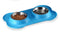 Stainless Steel Pet Bowl with Non-Skid Silicone Mat Feeder Double Bowls Set for Dogs Cats and Pets
