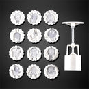 50g 12Pcs Animal Stamps Round Pastry Moon Cake Mold Cookies Mooncake Mould DIY Baking Tool Decor